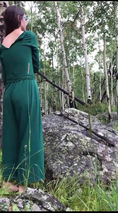 unning Girl Pees in The Woods Risky Public Pee