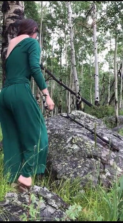 unning Girl Pees in The Woods Risky Public Pee