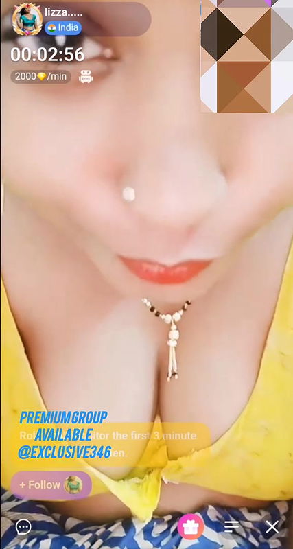 lizza, Bengali Bhabi, Showing Boobs, Pussy & Asshole and Fingering on Chamet Live ~ with FACE