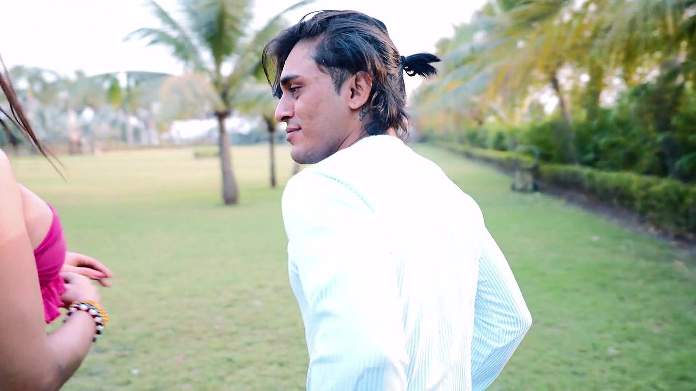 Seeing the girl doing yoga in the garden, the boys seduced her and fucked her we