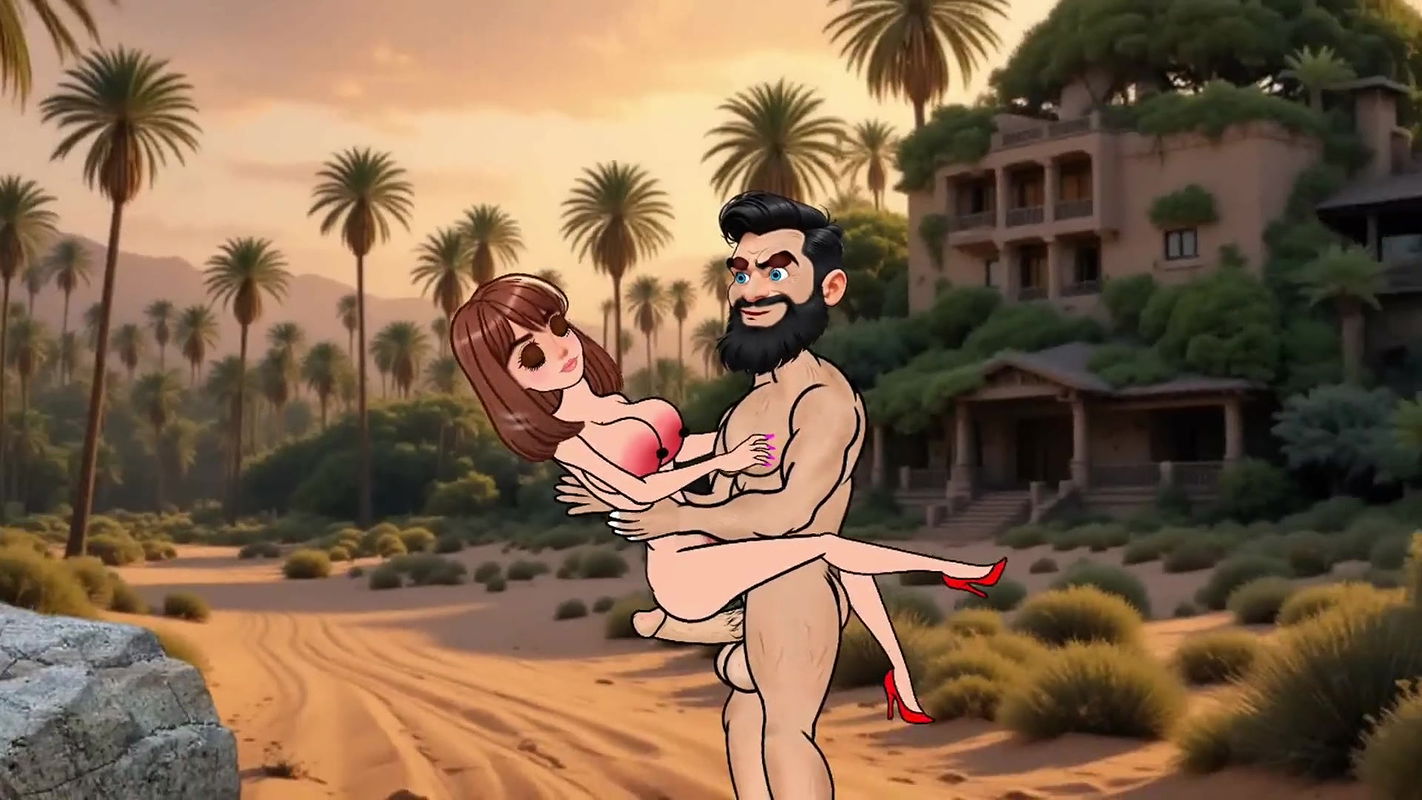 Aunty with pink boobs in the desert fucked with big cock