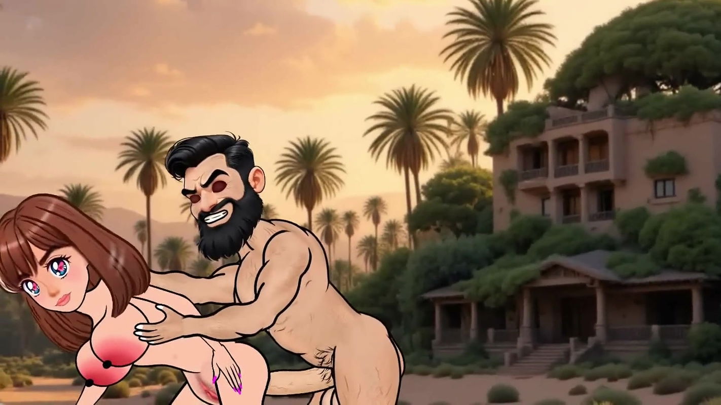 Aunty with pink boobs in the desert fucked with big cock