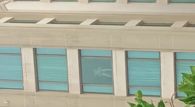 Couple fucking in hotel, captured by peoples from outside