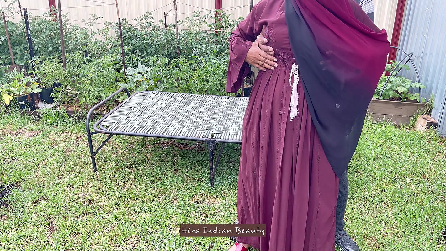 Thick and Shy Hijab Wife having an Erotic Massage and Sensual Softcore Sex in Outdoor