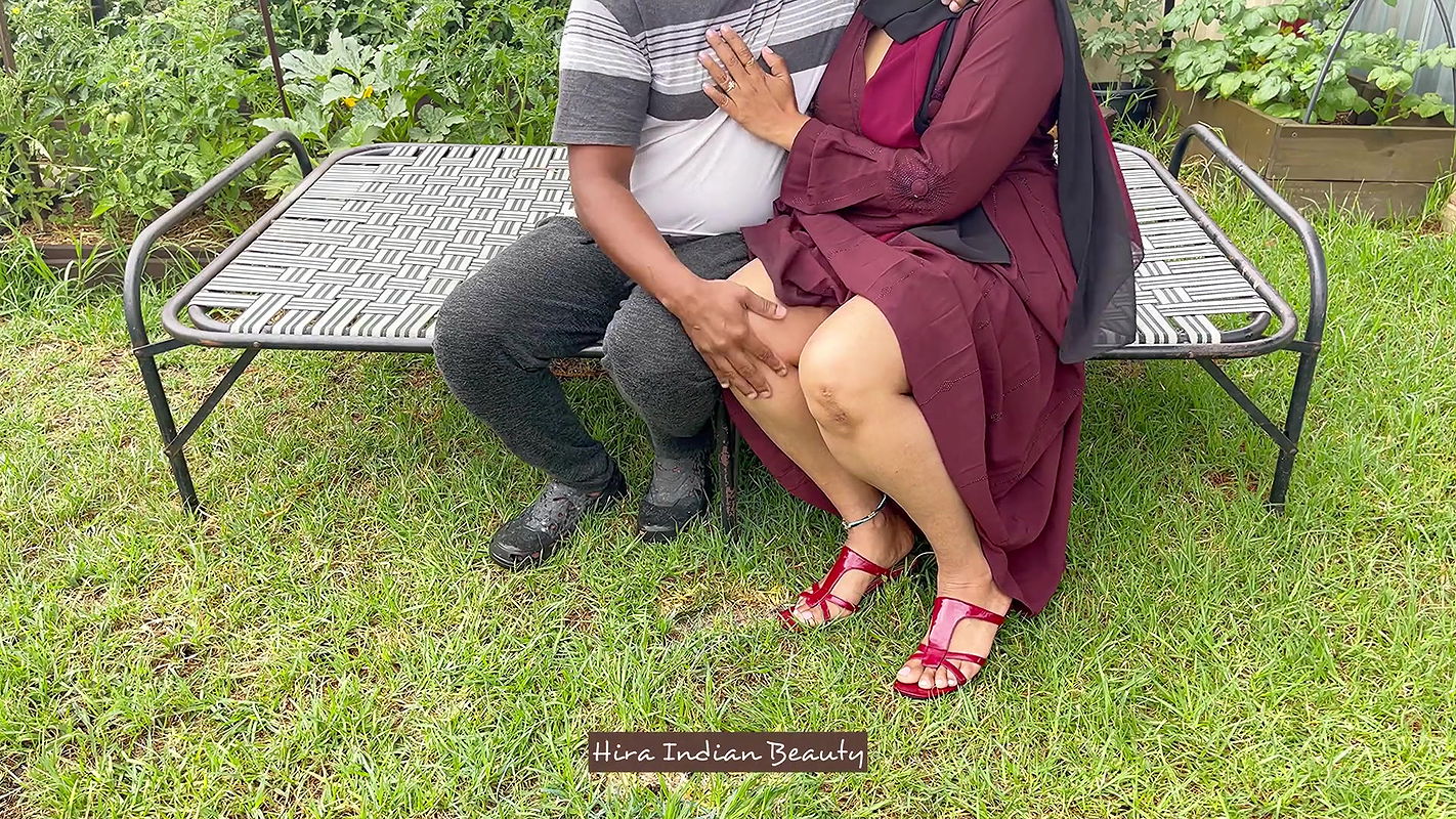 Thick and Shy Hijab Wife having an Erotic Massage and Sensual Softcore Sex in Outdoor