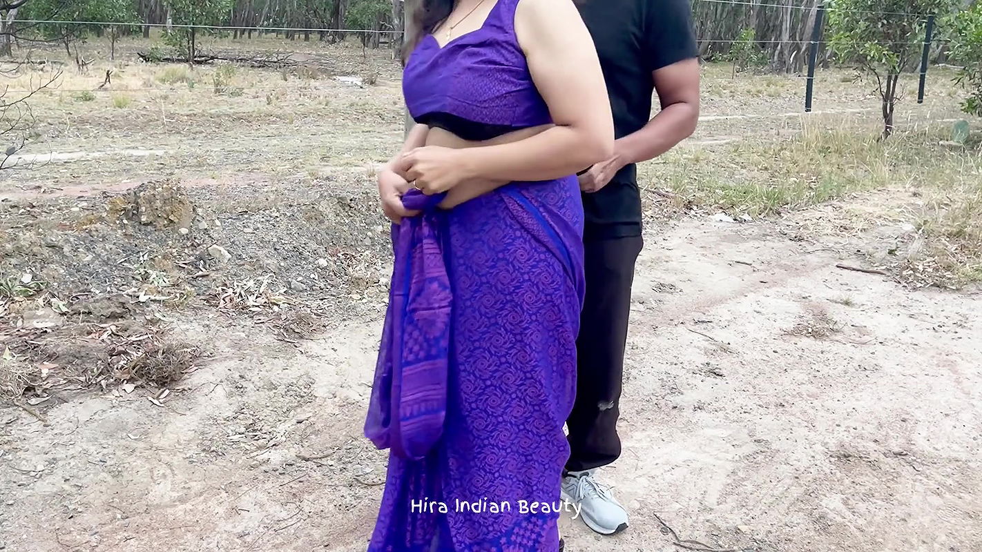 Sexy Indian Couple Romance in Outdoor – Saree Sex – Saree Stripped Off and Ass Spanked