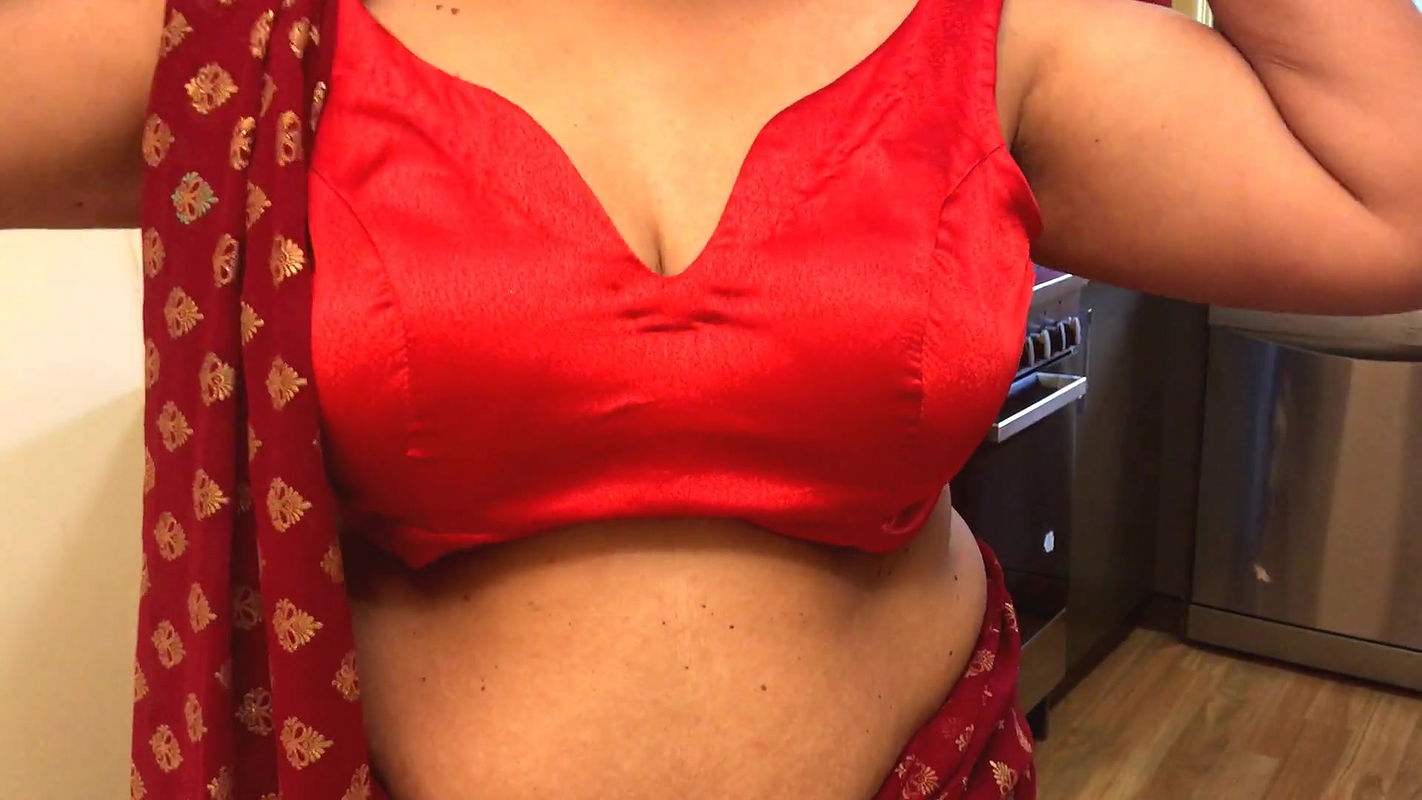 My Sexy Indian Wife teases with her Boobs in Saree Blouse