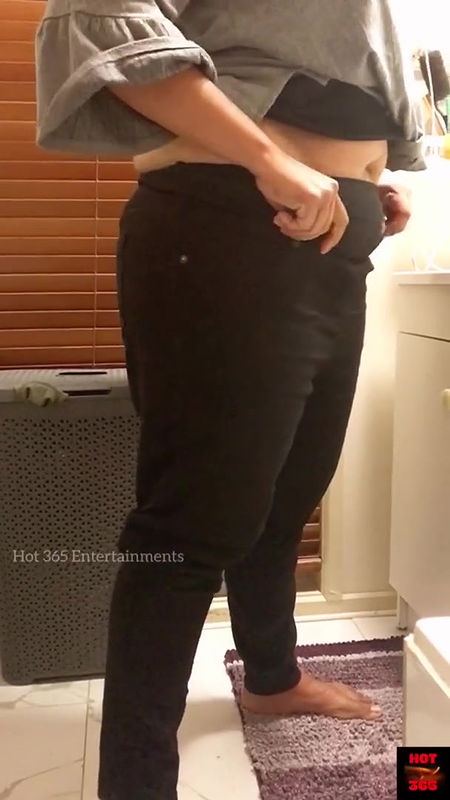 My Naked Butt in the Bathroom in close-up flashing