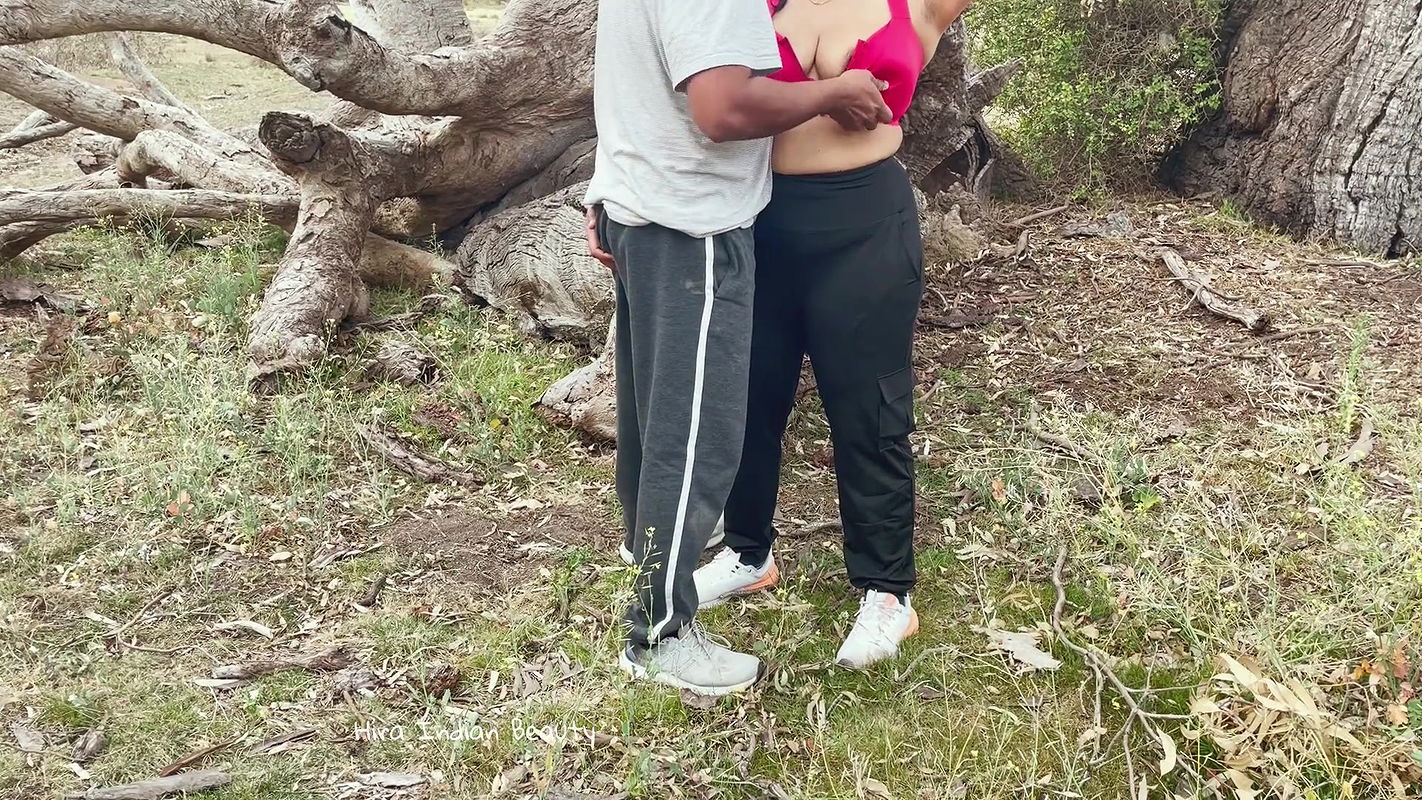 Indian Milf with Boy in Outdoor – Desi Wife Public Blowjob – Ass Spanking and Licking – Boobs Press