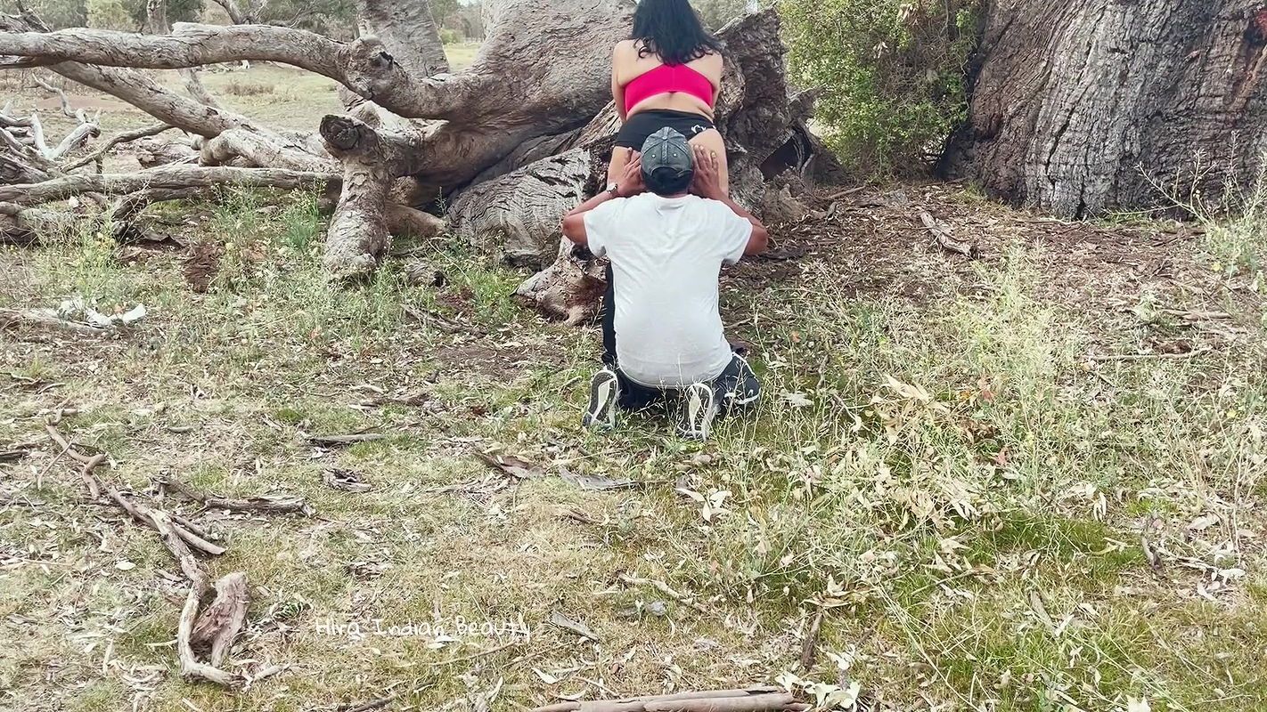 Indian Milf with Boy in Outdoor – Desi Wife Public Blowjob – Ass Spanking and Licking – Boobs Press