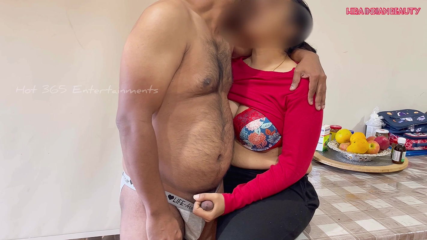 Horny Indian Step Daughter and Dad – Romantic Deep Kissing, Handjob and Nipple Play