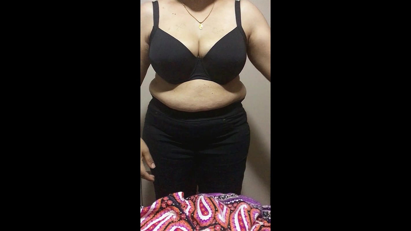 Beautiful Busty Wife changing the dress and exposes her sexy deep cleavage