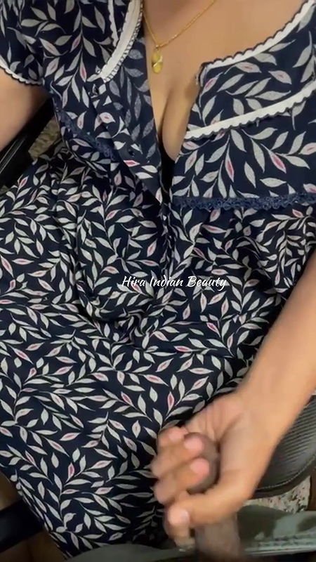 Indian Romantic Couple – Horny Milf gives Sensual Handjob while working from home