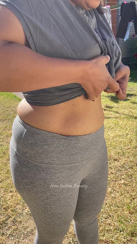 Hira Indian Beauty – Desi Step Mom Getting ready at Outdoor