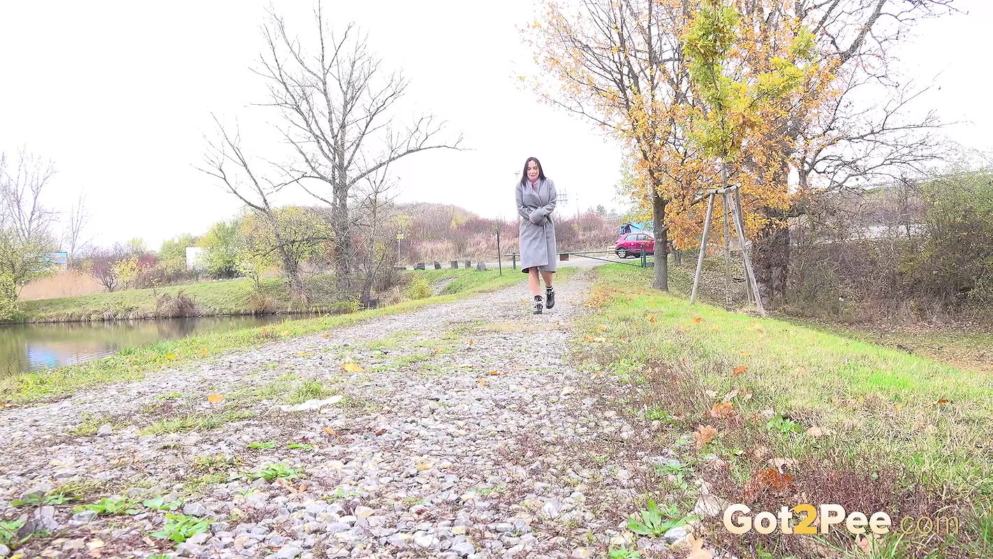 Hot Babe Freya Dee Pees In Front Of Passing Cars Got2pee