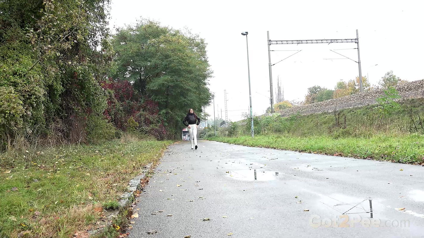 Maddi Black Relieves Herself Next To Train Track Got2pee