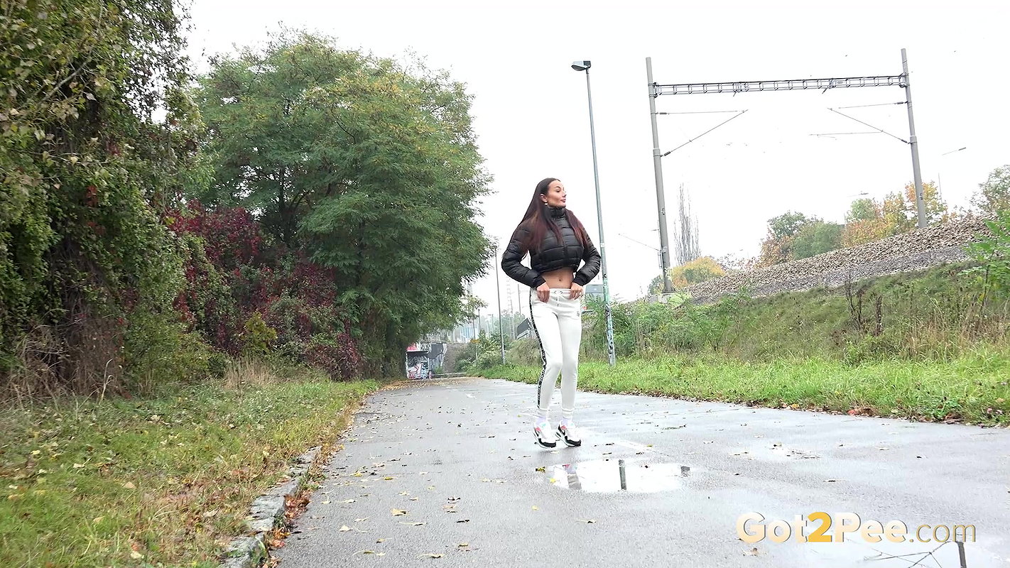 Maddi Black Relieves Herself Next To Train Track Got2pee
