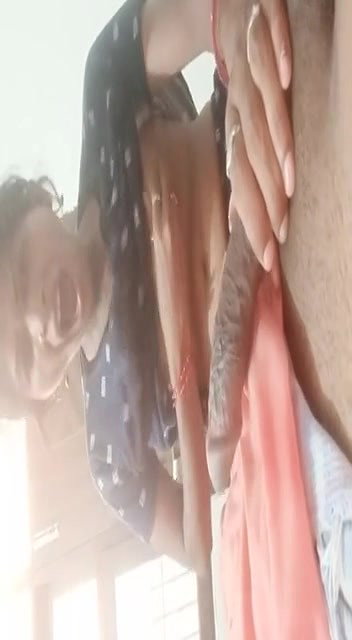 Showing boobs and giving blowjob to lover