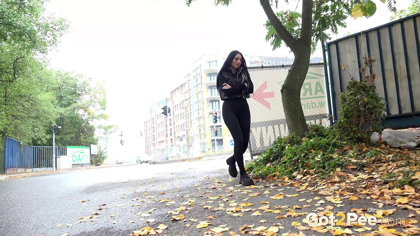 Raven Haired Shalina Shine Squats To Pee Got2pee