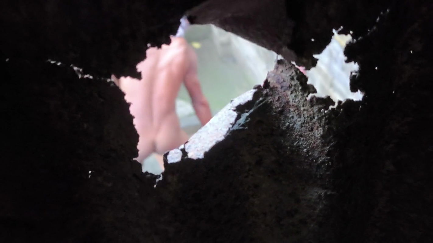 I see my step aunty and my step uncle taking a bath