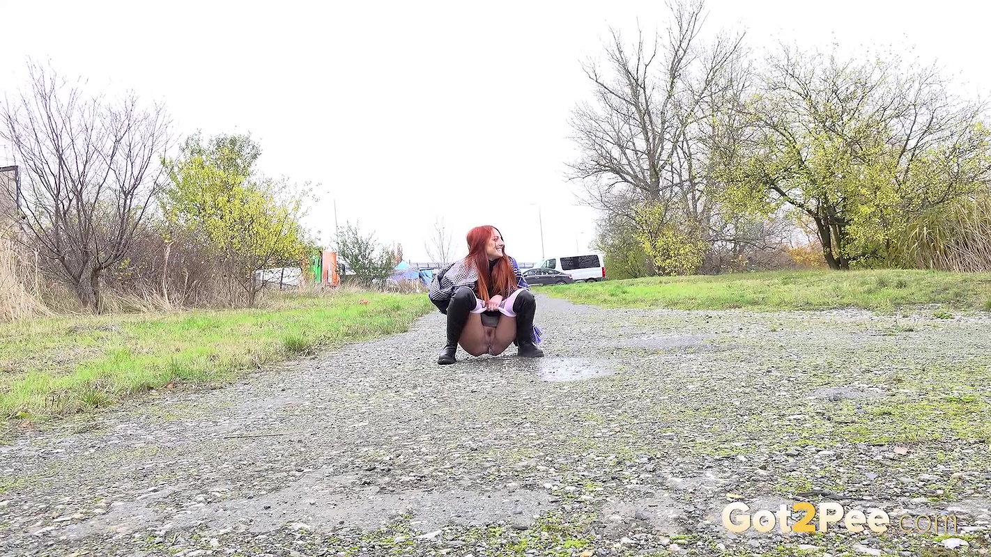 Stunning Redhead Katy Rose Pees In Public Got2pee