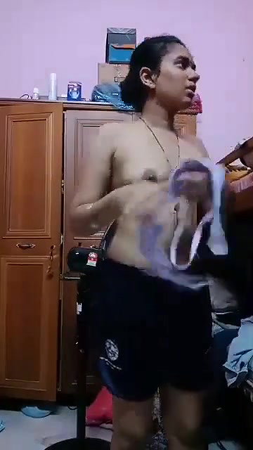 INDIAN BEAUTIFUL GIRL DRESSING SHOWING HER TO BOYFRIEND