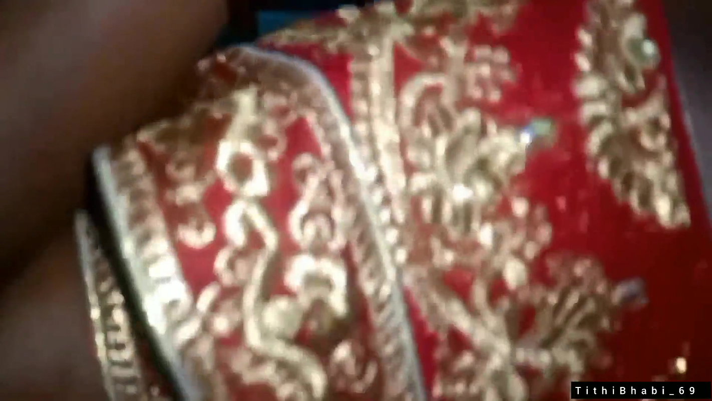 Desi Bhabi Changing Her Red Shari