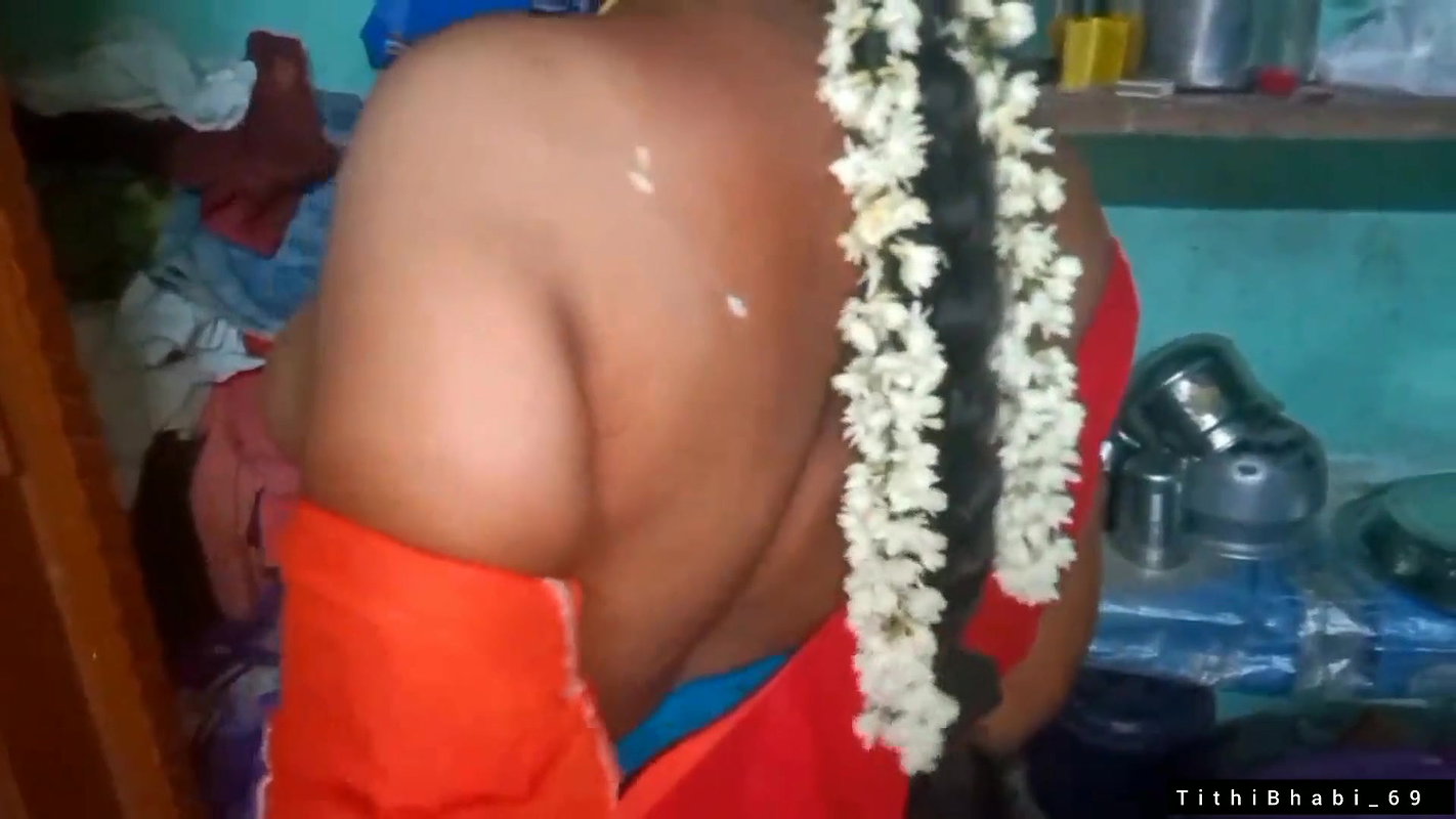 Desi Bhabi Changing Her Red Shari