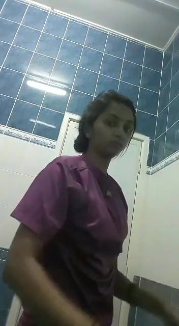 Cute babe in bathroom