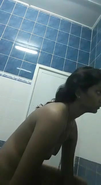 Cute babe in bathroom