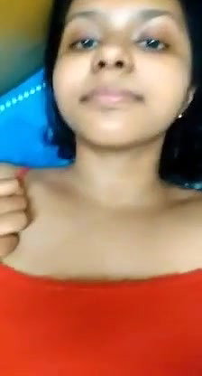 Cute girl making video