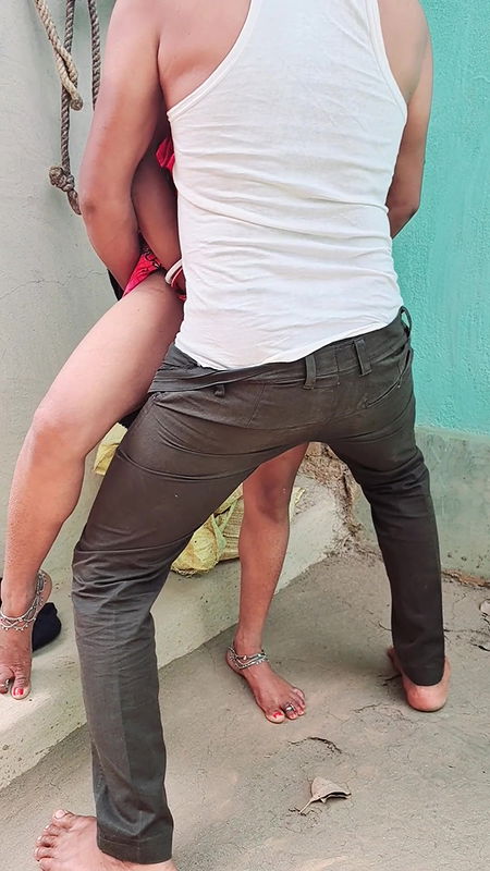 A village Girlfriend and Boyfriend sex outdoors