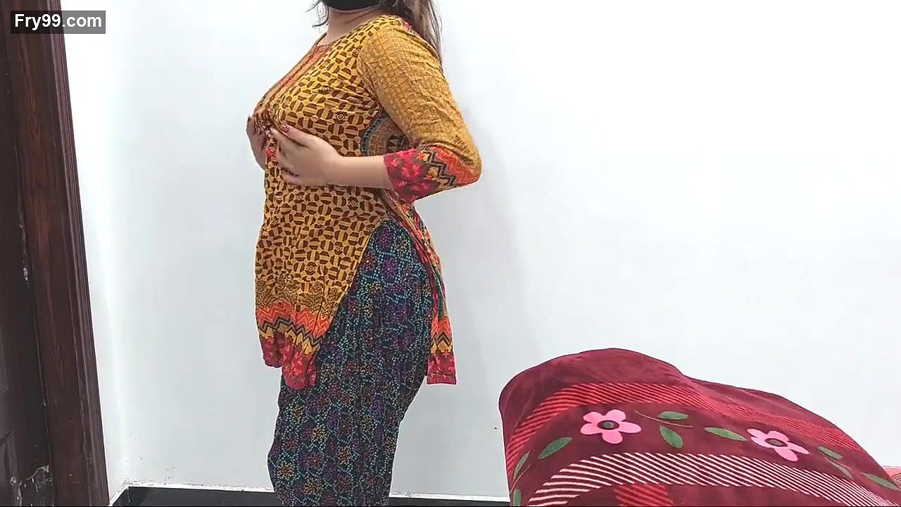 Sexy Strip Pakistani GF Teasing Her BF With Clear Dirty Hindi Audio