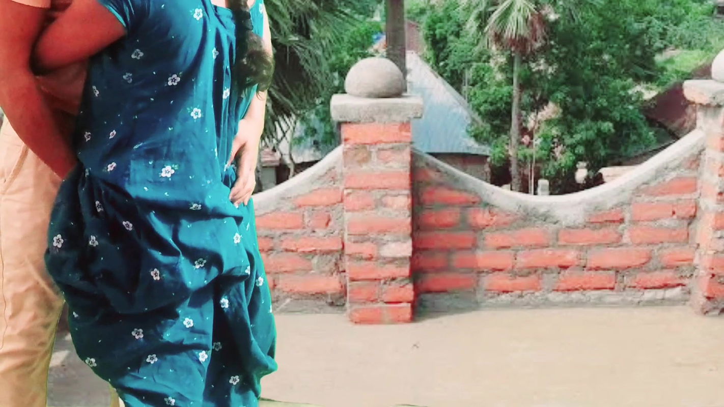 Boobs pressing outdoor