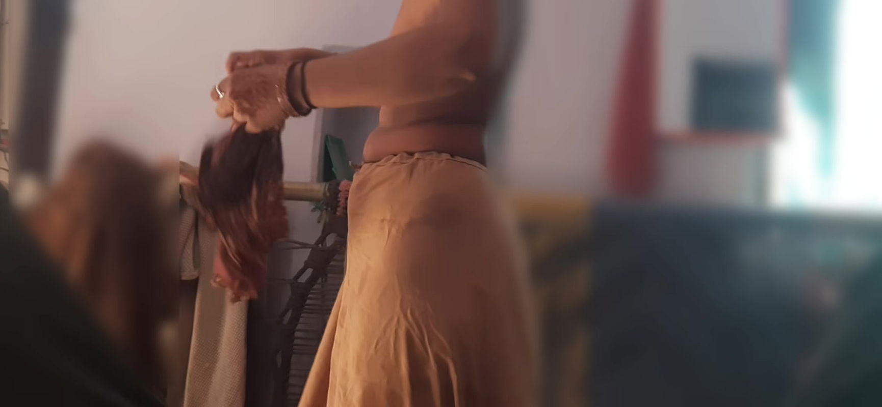 Very hot beautiful sister-in-law unzipping homemade clothes and fingering her pussy in front of the village desi beautiful sister-in-law brother-in-law