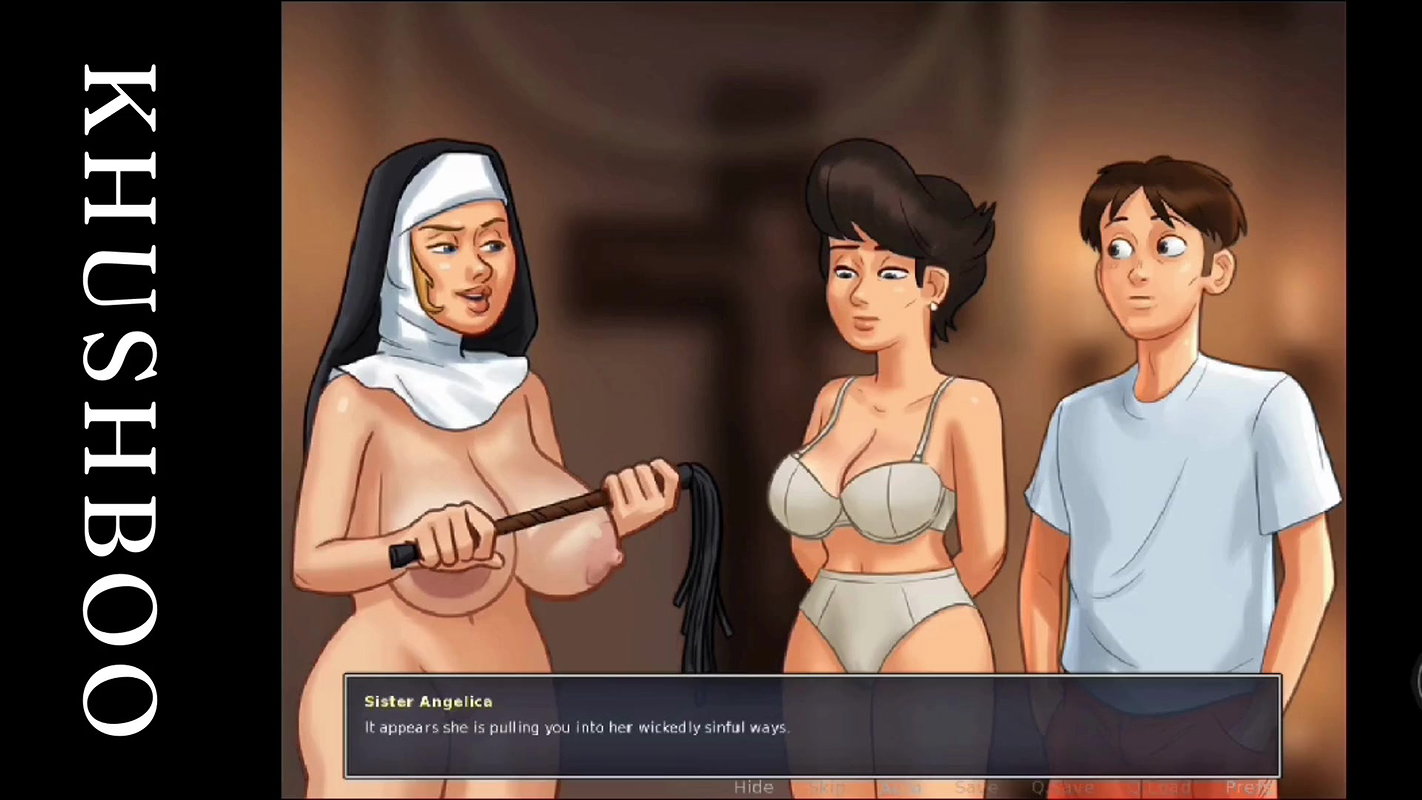 cute nun giving a good punishment for her cute girl for her mistake