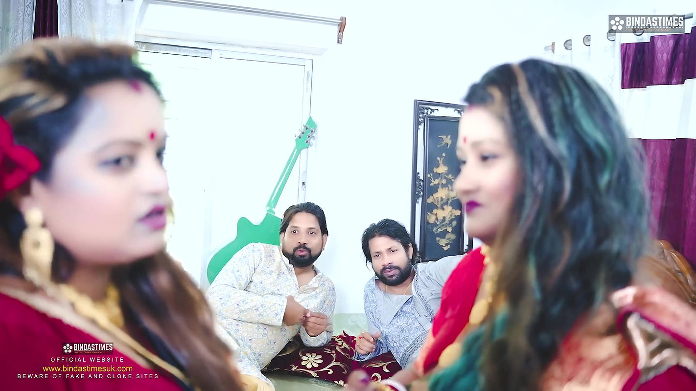 Desi Tharki Indian Jamindar StepBrothers Share their Four wives at the same Time For Real GangBang ( Hindi Audio )