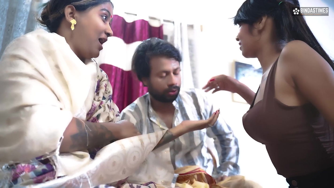 Desi Indian Step Mom Teaches her Step Daughter How to sex with a Teacher ( Threesome Full Movie )