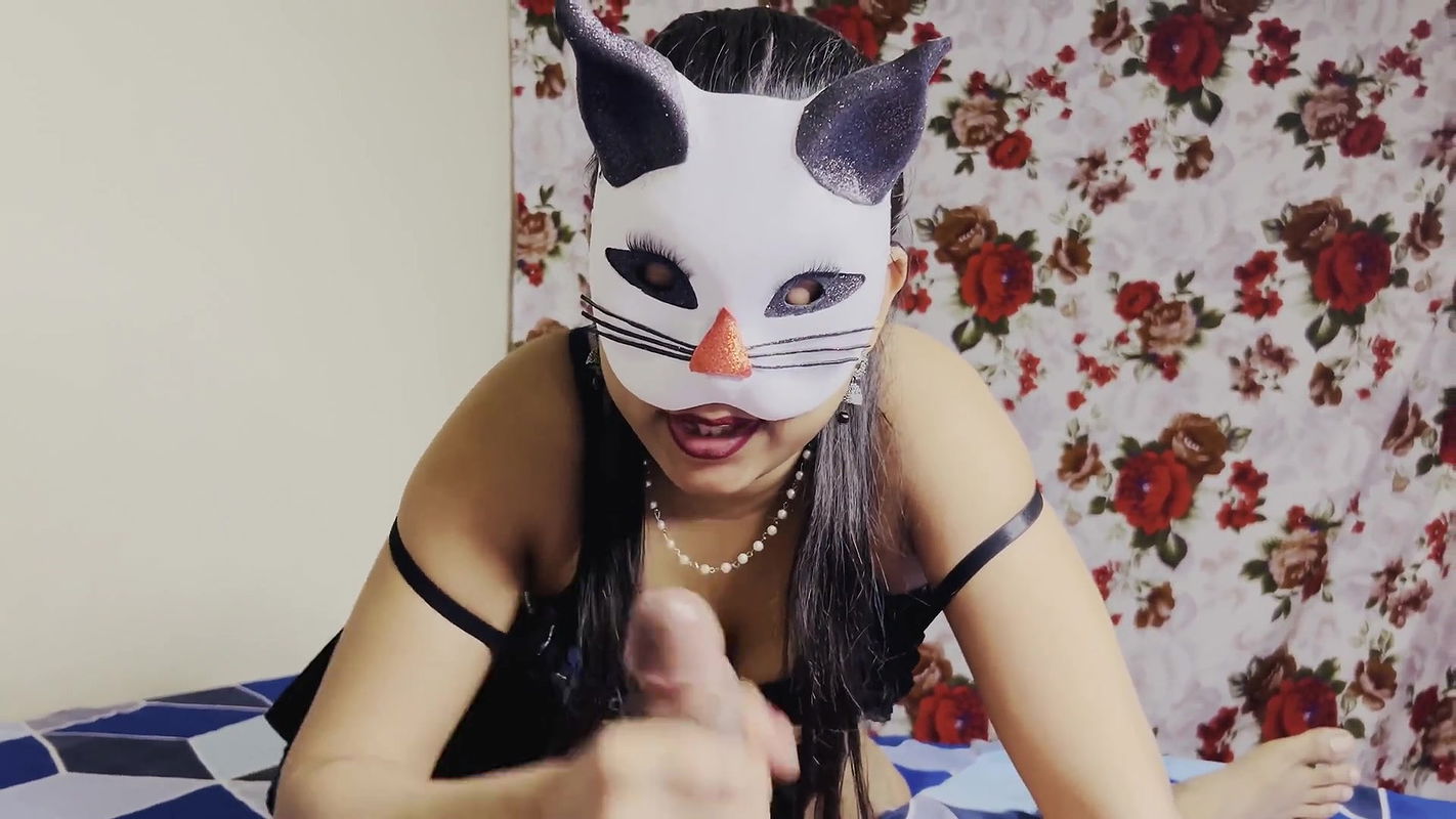 Video with Clear Hindi Audio Voice Indian Hot Cat Masked Girl