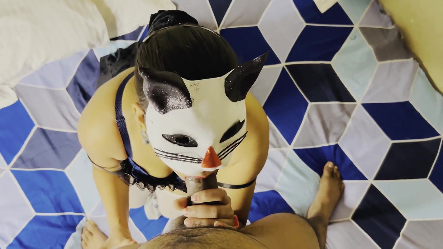 Video with Clear Hindi Audio Voice Indian Hot Cat Masked Girl