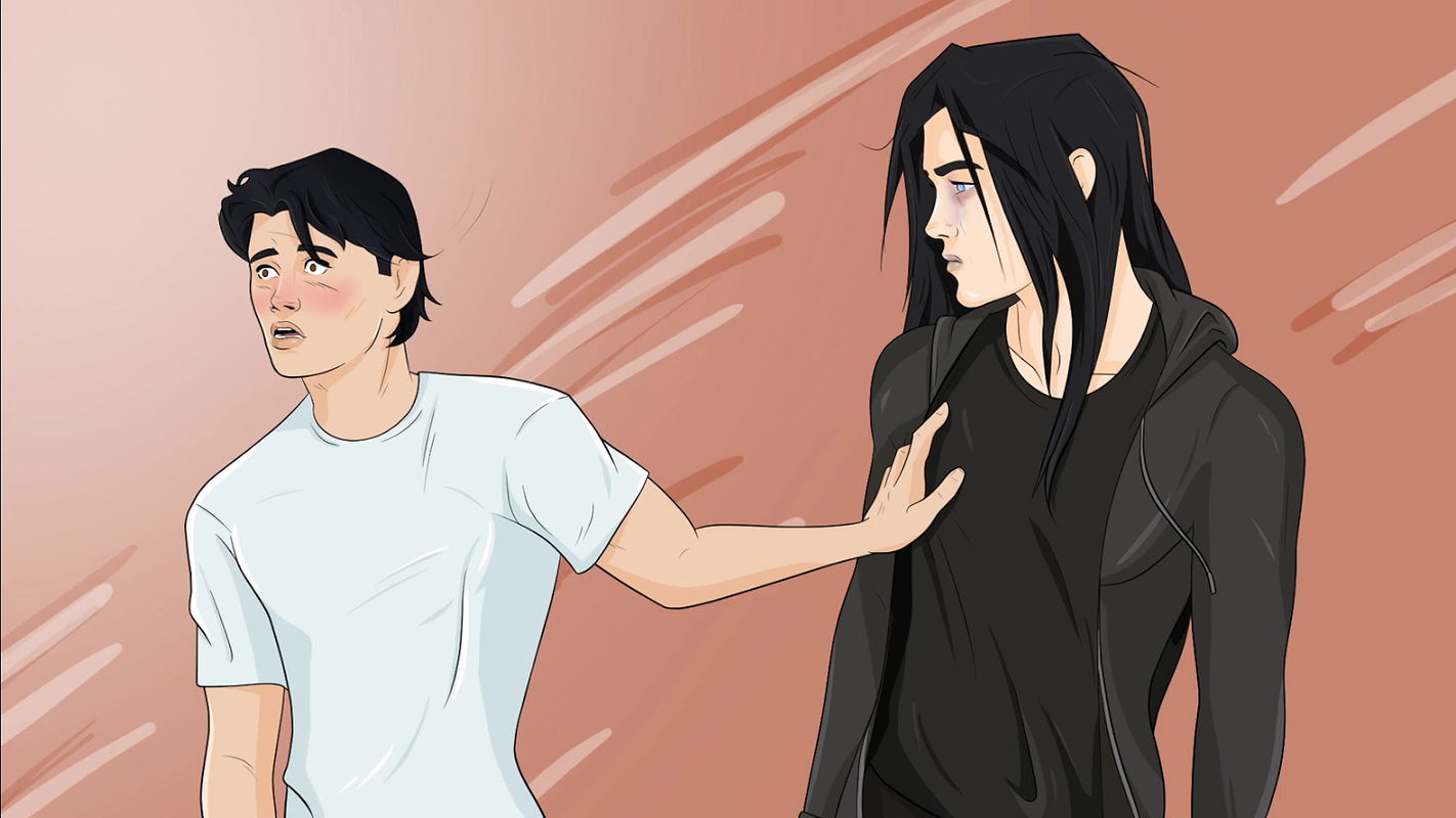 Trying to Convince a Hoodie Guy in Movie Studio