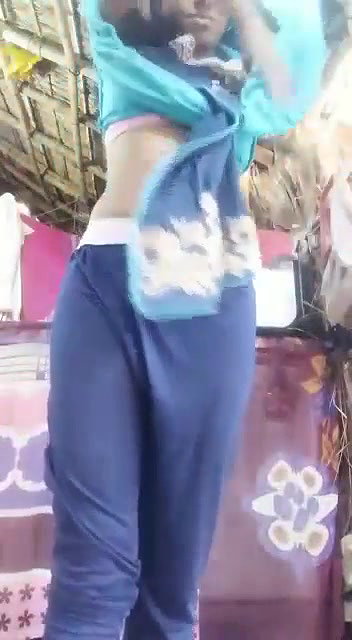 Village girl making video