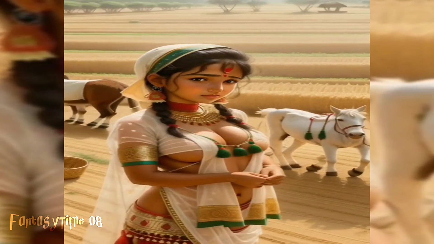 Indian village sexy girl’s Ai stable transformation