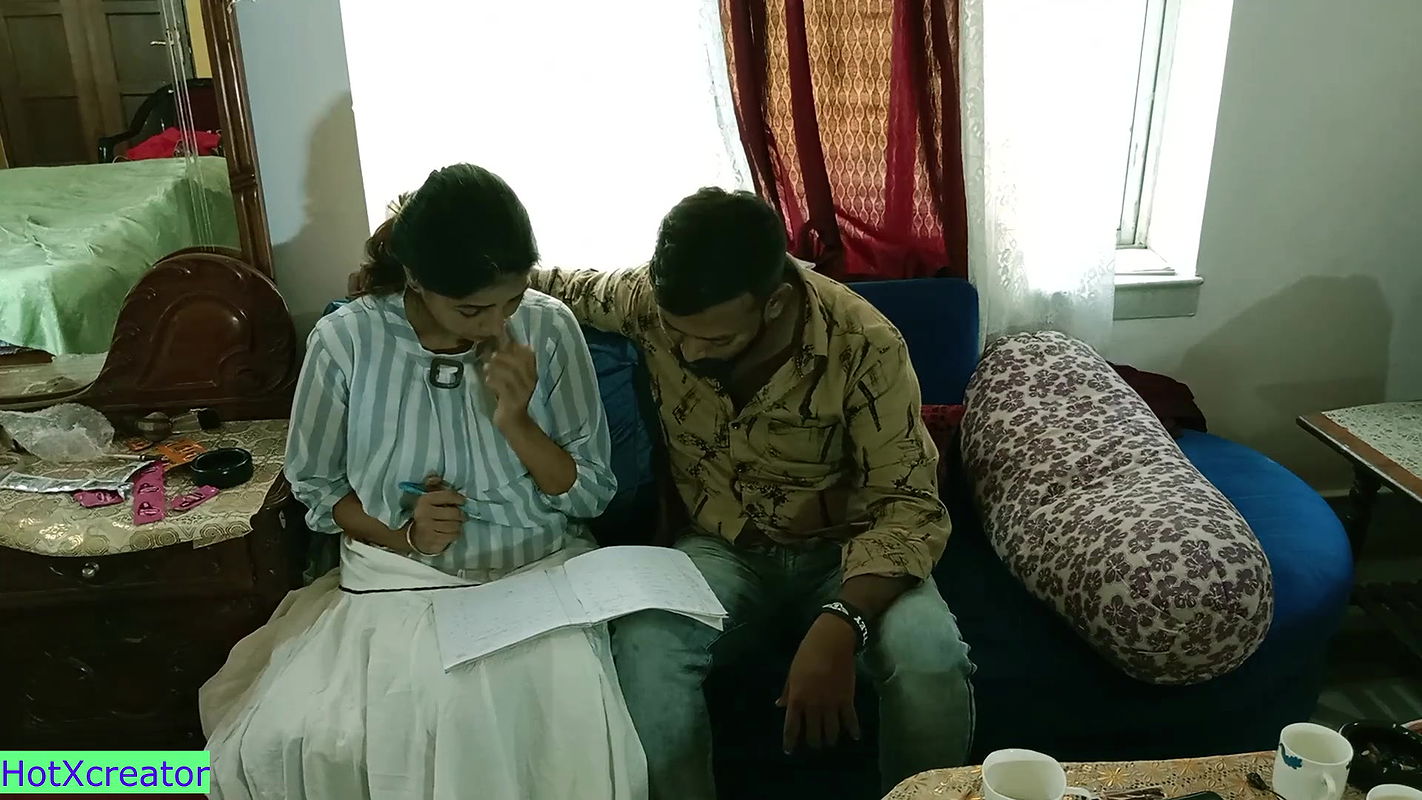 Indian beautiful university girl hot sex with young sir! I need good mark sir!