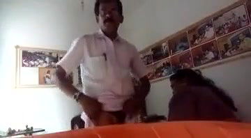 Mature colleagues affair, giving blowjob