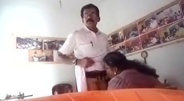 Mature colleagues affair, giving blowjob