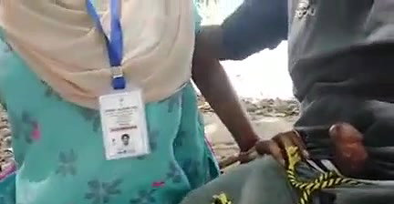 Giving outdoor blowjob to colleague