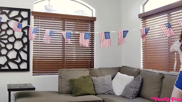 myfamilypies red white and blue my load in my step sister and her friend long