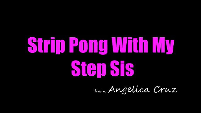 princesscum strip pong with my step sis long