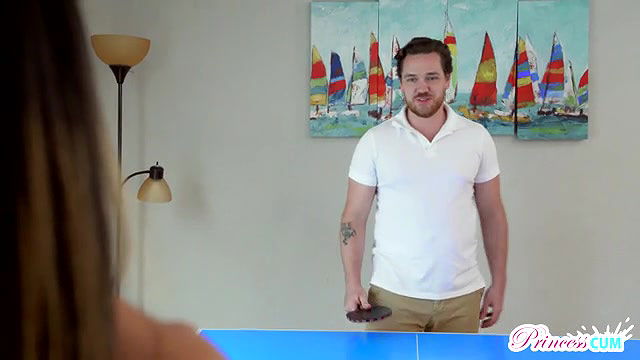 princesscum strip pong with my step sis long